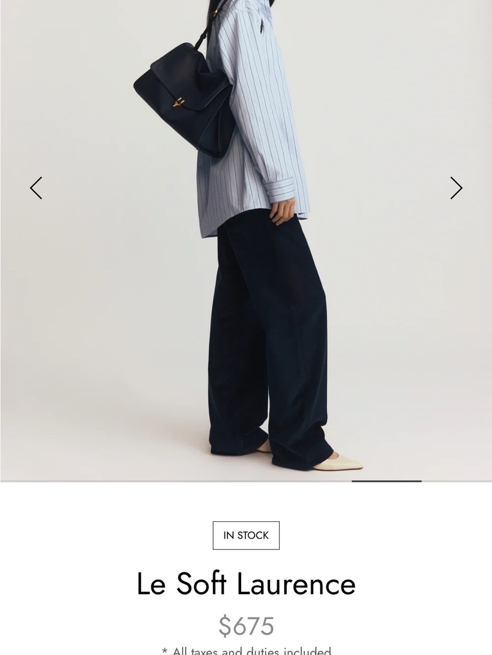 Le Soft Laurence Shoulder Bag in Navy by Léo et Violette - Picture 6 of 16